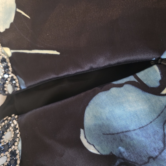 Rachel Allan Black and Blue Embellished Prom/Homecoming Dress - Picture 9 of 12